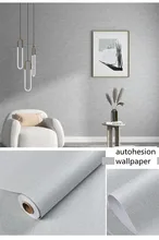 Self Adhesive Wallpaper PVC Student Dormitory Nordic Cement Ash Clothing Store Sticker Bedroom Table Cabinet Renovation Wallpape