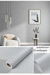 Self Adhesive Wallpaper PVC Student Dormitory Nordic Cement Ash Clothing Store Sticker Bedroom Table Cabinet Renovation Wallpape