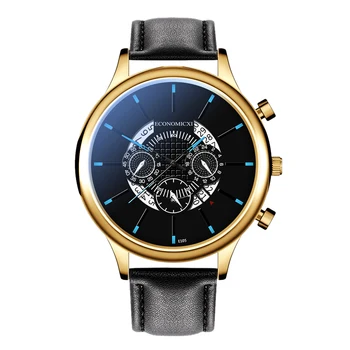 

Fashion sport Mens Watch Leather Belt Watch for Men Reloj Hombre Business Casual Simple Calendar Quartz Clock Relogio Masculino