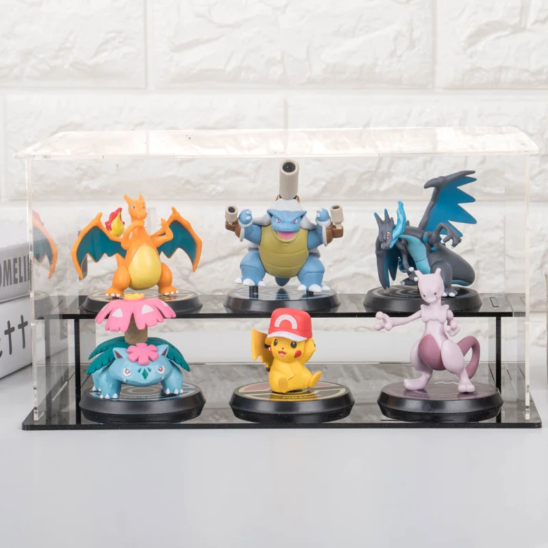 

6pcs/set Pokemon Pikachu Mewtwo Charizard Venusaur Blastoise Anime Model Figure PVC Toys