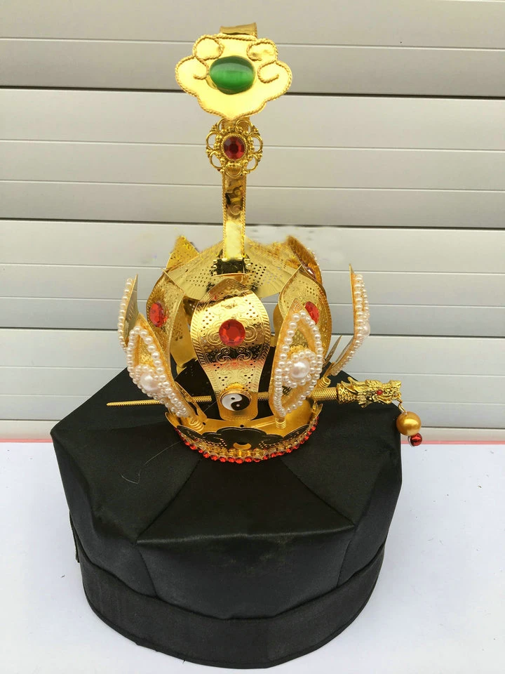Высокое качество Taoist Tai chi power cap Crane lotus Косплей шестиугольные шапки сплав Корона