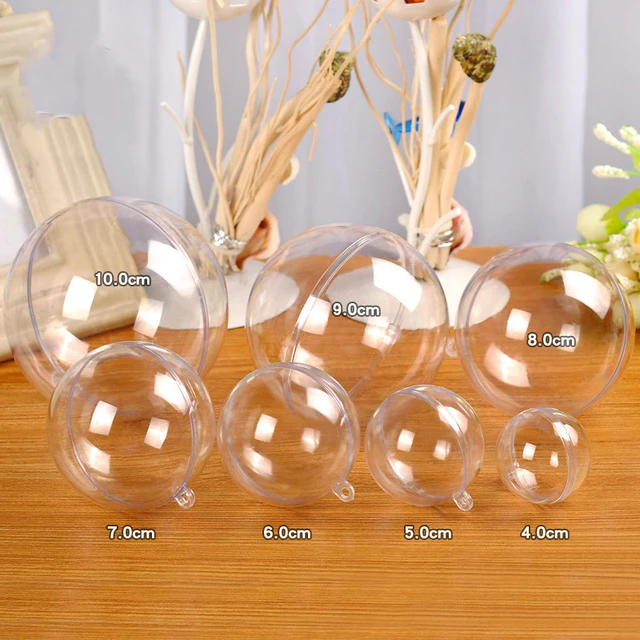 10pcs 4-20cm Clear Plastic Fillable Ornament Ball For Christmas Wed Party  Gift Packaging Boxes Home Decor Fillable Ball Ornament - AliExpress