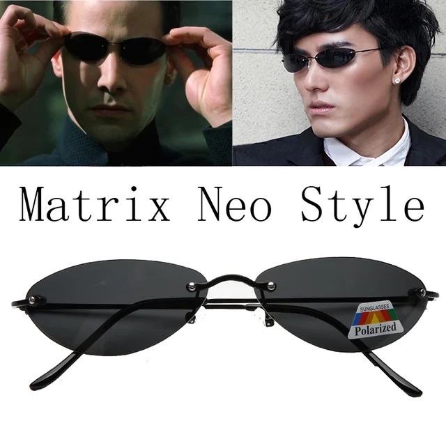 Gafas de sol polarizadas para hombre, lentes de sol ultraligeras sin  montura, con diseño de marca, estilo Matrix Neo, a la moda, 2021 -  AliExpress