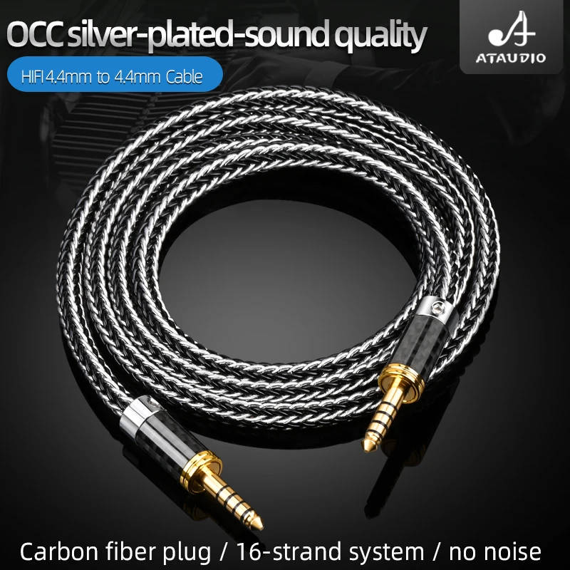 Ataudio-cabo de Áudio Hifi Banhado a Prata 4.4 mm a 4.4 mm Hifi Occ 4.4 mm - Image 3