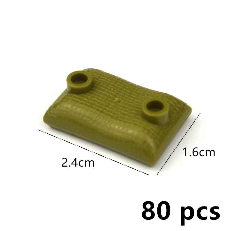 Military MOC Parts Building Blocks Thick Wall Classic Bricks City Accessories Sandbags Stairs Ladders DIY Fence 98283 15533 6020 31