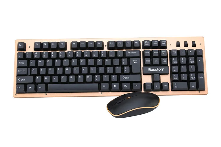 

BOSSTON WS400 Aluminium Alloy Genus Wireless Keyboard And Mouse Set Ultra-Thin Mute Waterproof Mouse And Keyboard Smart