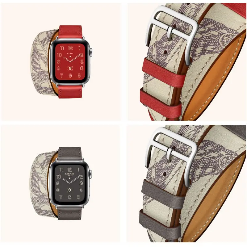 Новейший кожаный двойной тур для apple watch 1, 2, 3, 4, ремешок для часов из натуральной кожи