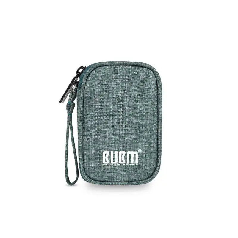 Новейший BUBM Дорожный Чехол для переноски для небольшой электроники и аксессуаров наушники/кабели сменный Кошелек Дорожная сумка - Цвет: Rectangle green