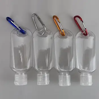 

15pcs 50ml Refillable Bottles with Hook Hand Sanitizer Containers Travel Bottles Alcohol Containers Bottles Random Pattern Hook)
