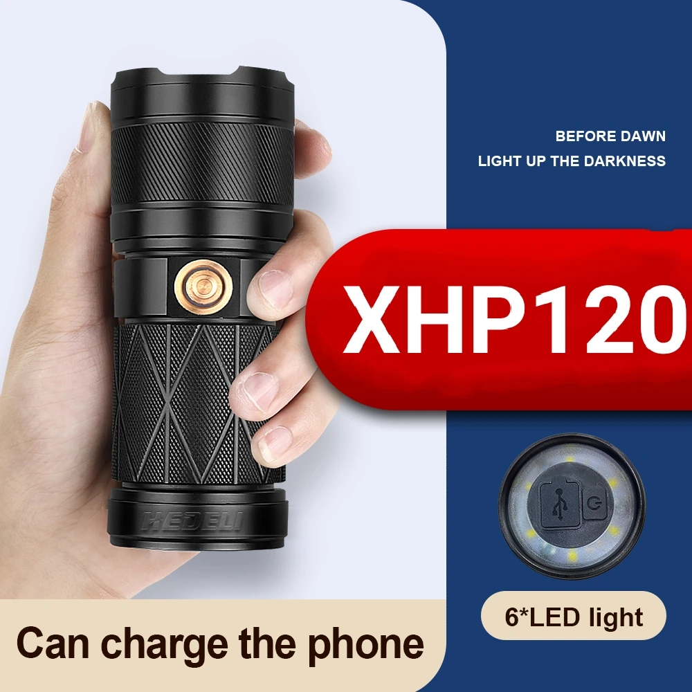 TRENDING! LED Torch Light XHP120 Most Powerful Led Flashlight Rechargeable Usb Front Lamp XHP90 Tactical Flash Light XHP70 Hunting lantern