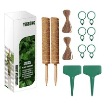 1 set Plant Climbing Pole Coir Moss Stick Coir Moss Palm Vines Stick Plant Support Extension Climbing Indoor Plants Creepers