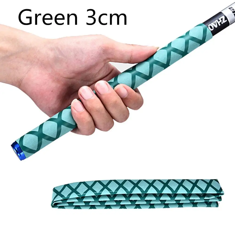 1 м рыболовная удочка, противоскользящая статическая ручка, нескользящая термоусадочная пленка, теплоизоляция, водонепроницаемая ракетка, ручка - Цвет: Green 3 cm