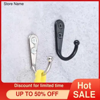 

Single Prong Hook Wall Mounted Cloth Hanger Hook for Coats Keys Clothes Hats Towels Door Hanger Home Decor w/Screws 5Pcs