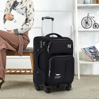

Resistance to falling high quality 20/24/28size High capacity Oxford Boarding Rolling Luggage Spinner brand Travel Suitcase