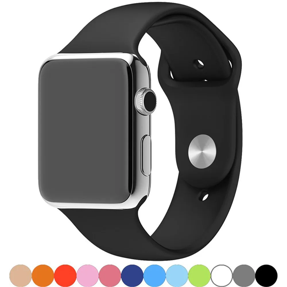 

Color Silicone Strap Chain For Apple Model 38 40 42 44mm