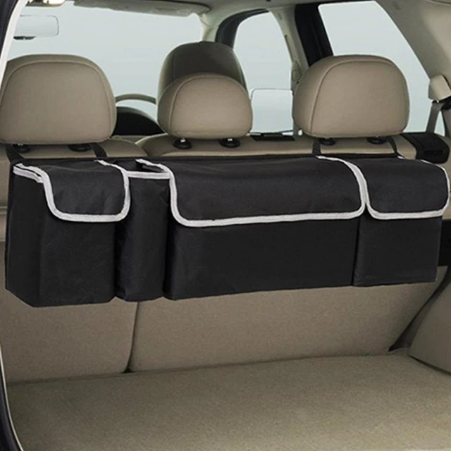 Organiseur de coffre de voiture pour siège arrière, sac de rangement pour  siège arrière, sac de rangement multifonction pour enfants, accessoires de  cargaison, SUV et voiture, organisateur de coffre de siège arrière