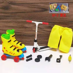 Mini scooter à deux roues pour enfants, jouets éducatifs, planche à roulettes, doigt, touche, vélo, pour adulte, ensemble de 1 pièce, 