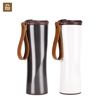 

Hot Youpin KKF Coffee Cup Vacuum Thermos Portable 304 Stainless Steel OLED Touch Screen Water Bottle With Coffee Brewer