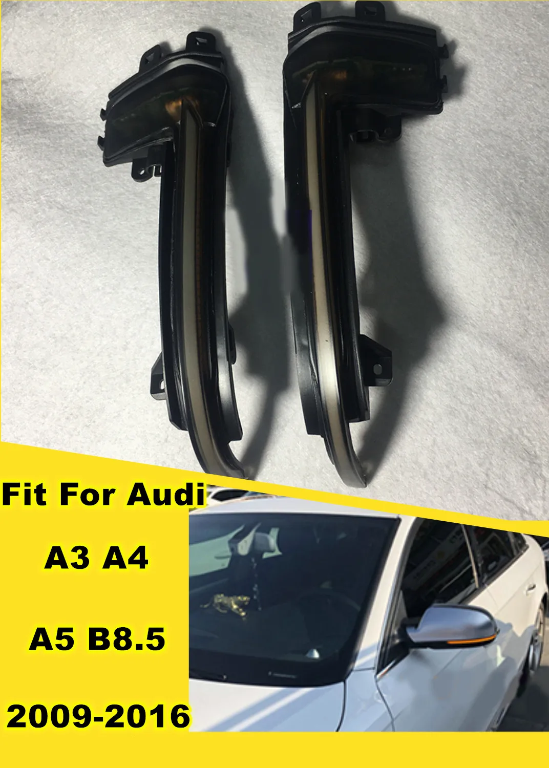 Для Audi A4 A5 B8.5 RS5 RS3 A3 8P B8PA динамический сигнал поворота светодиодный поворотник(указатель поворота) RS4 sline S5 последовательного боковое зеркало светильник 09-16