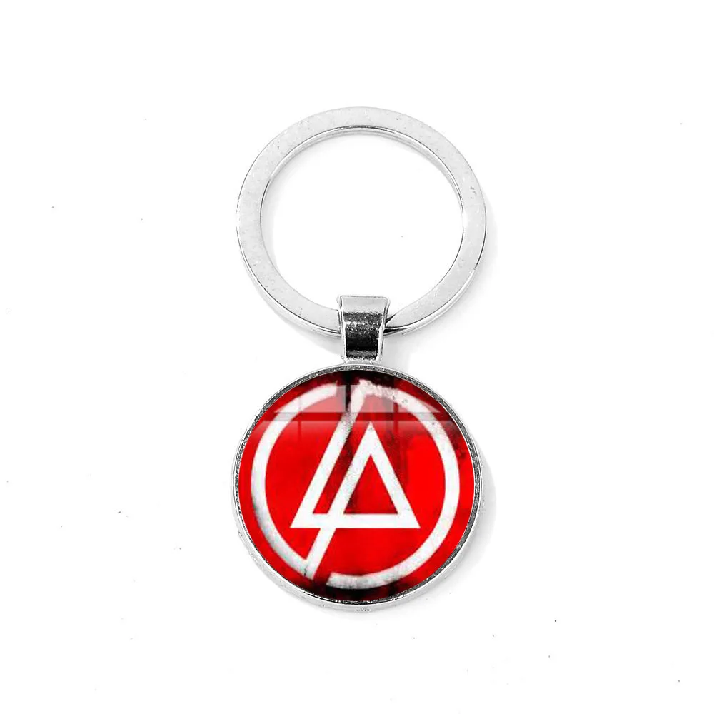 SINA Hot Rock Linkin Park Группа логотип брелок американская музыкальная группа стеклянный кабошон подвеска брелок серебряное покрытие ручной работы брелок - Цвет: Style 4