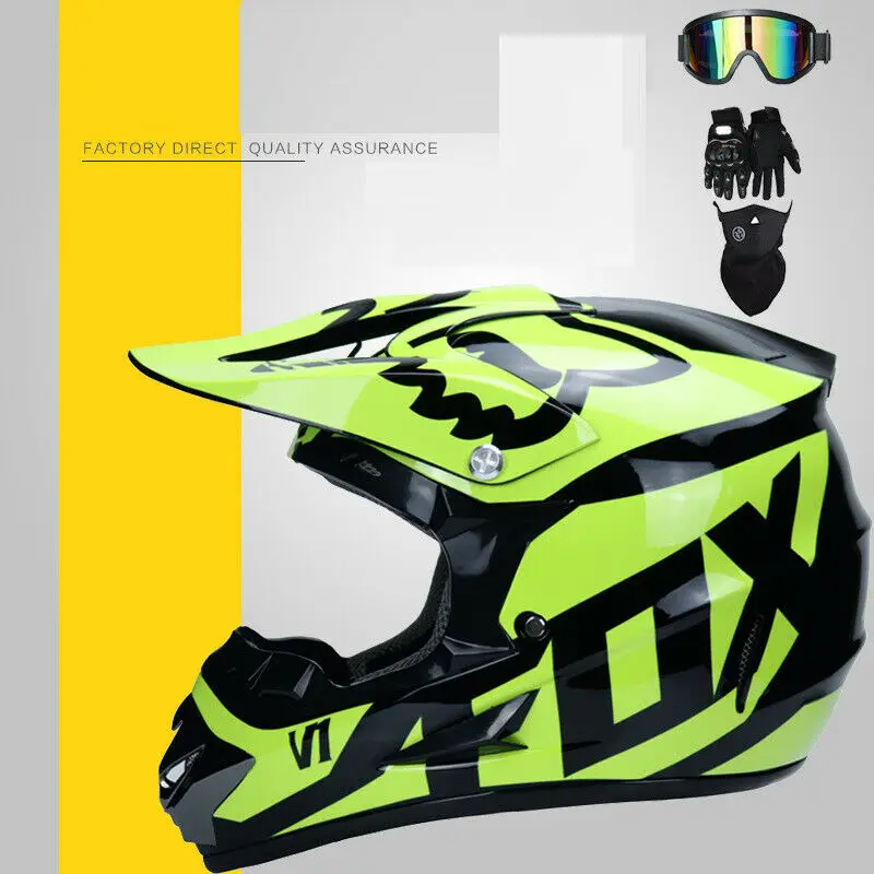 

For Motorcycle Motocross Off Road Helmet ATV Dirt-Bike Downhill Racing Capacetes 4pieces
