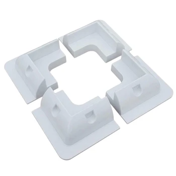 

4X Solar Panel Mounting Bracket White Plastic Corner Set Kit For Rv Boat Yacht