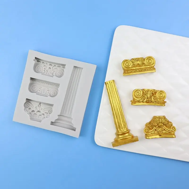 Ancient Greek Pillars Mold Roman Column Mold Sugarcraft Epoxy Resin Art Silicone Mold