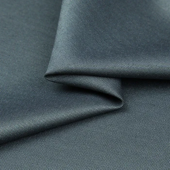 

Silver gray wool worsted fabric 90% wool and 10% silk blended fabric smooth 240g/meter,WF239