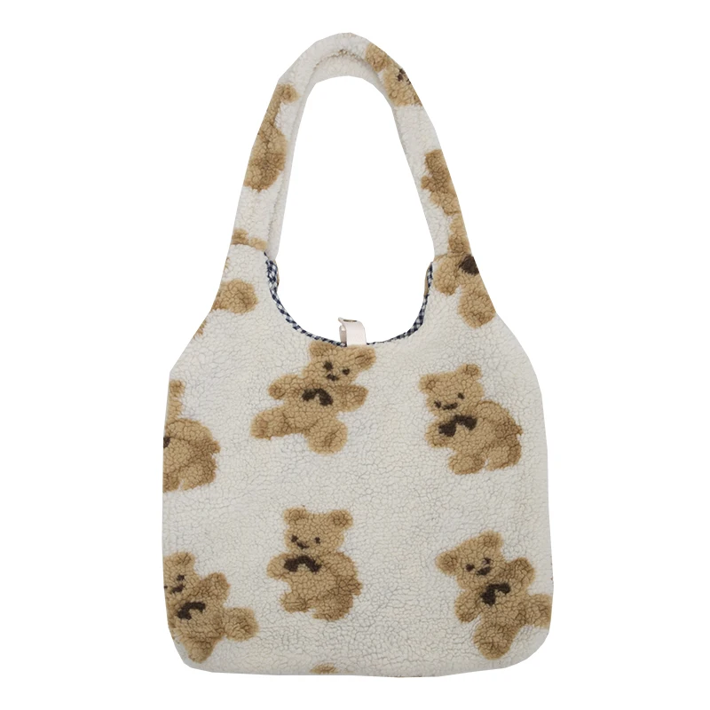 Japanese Style Bear Cute School Bags Girls Large Capacity Single Shoulder Shopping Bag Vest Bags 