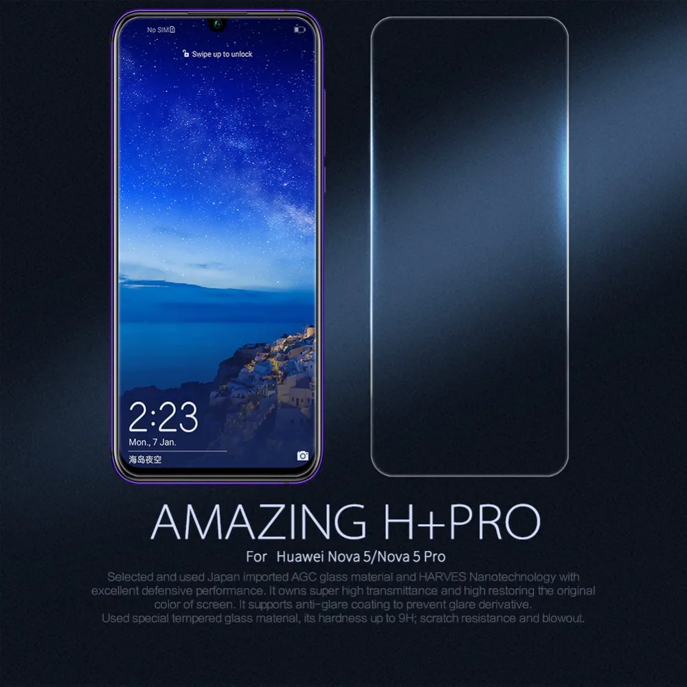 Huawei Nova 3 4 5 3i 5i Pro стекло Nillkin Закаленное стекло Защитная пленка H+ Pro Nilkin 2.5D для huawei Nova 5 4 3 5i Pro стекло