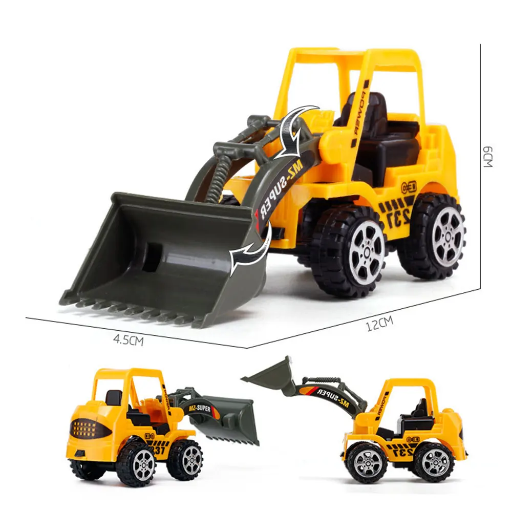 6 Styles /set Car Construction Engineering Vehicle Toy Diecast Excavator Toys Mixer Model for Boys - 2