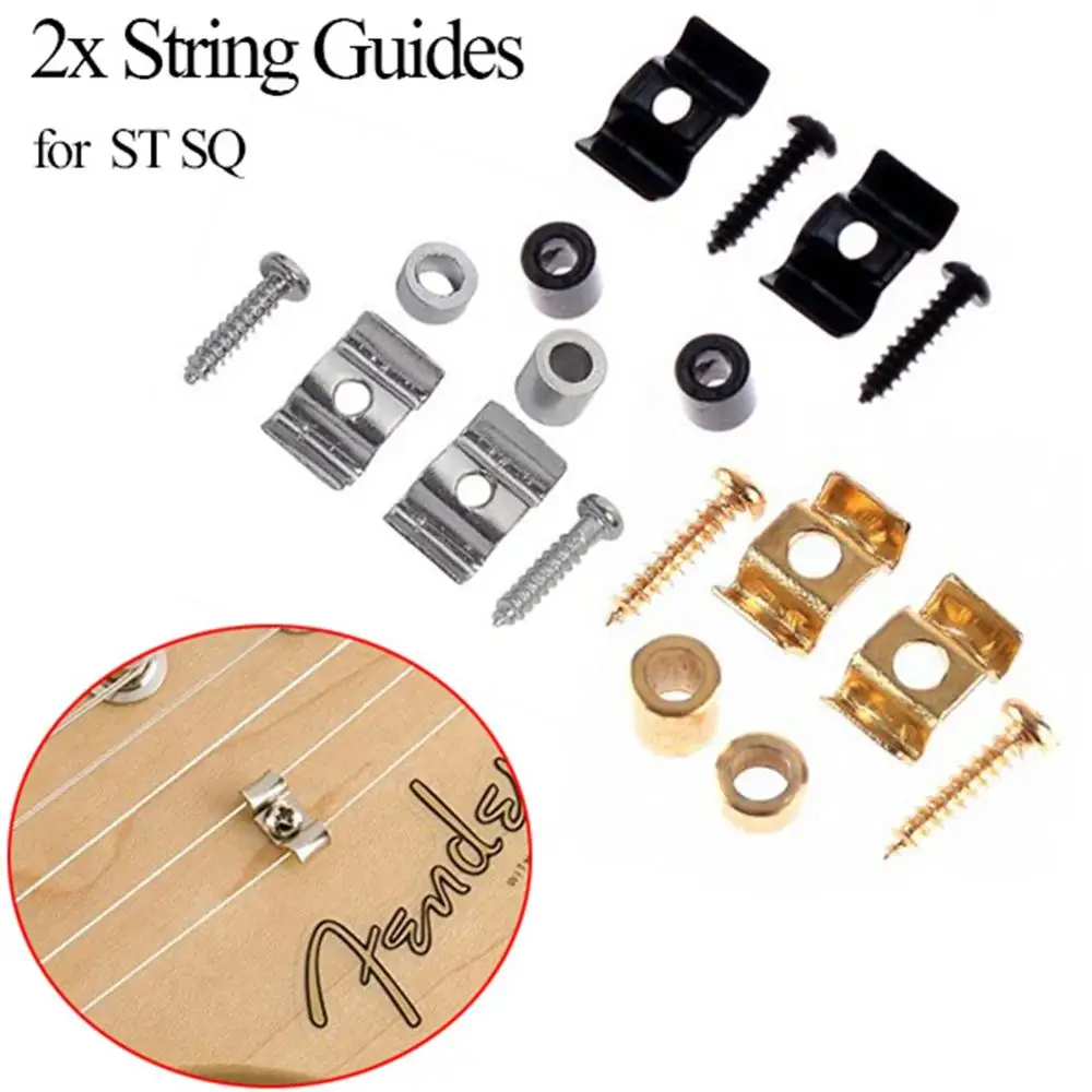 

2Pcs Electric Guitar Roller String Trees String Retainer Mounting Guitar Tree Guide for Electric Guitars Parts and Accessories