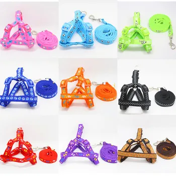 

Dog Cat Harness Leash Adjustable Reflective Harness Leash Collar for Cat Small Dog Outdoor Walking Chihuahua Terier