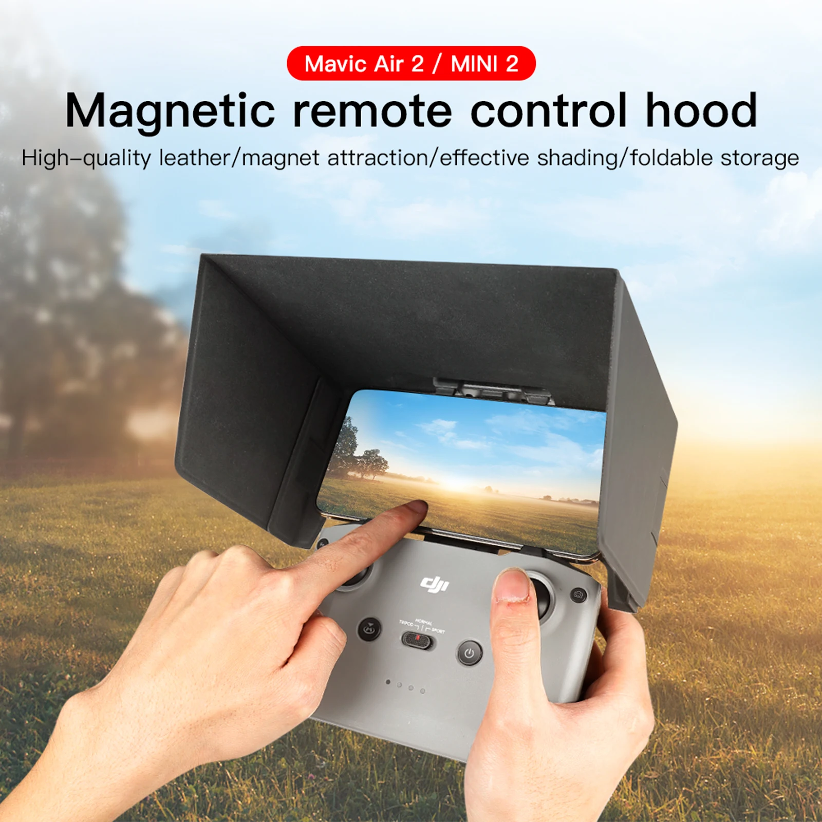 Магнитный солнцезащитный козырек для DJI Mini 2 / Mavic Air 2/2S пульт дистанционного