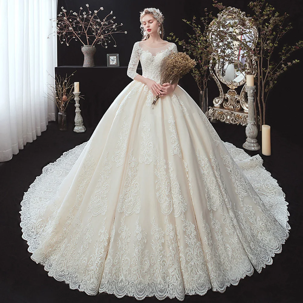 Лучшее французское Атласное Бальное Платье Свадебные Платья Aliexpress Логин Vestido De
