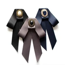 Ручная работа, галстук-бабочка, Корейская женская рубашка унисекс, Милая рубашка в студенческом стиле, для путешествий, жемчужно-синий кристалл, аксессуары, маленький галстук-бабочка