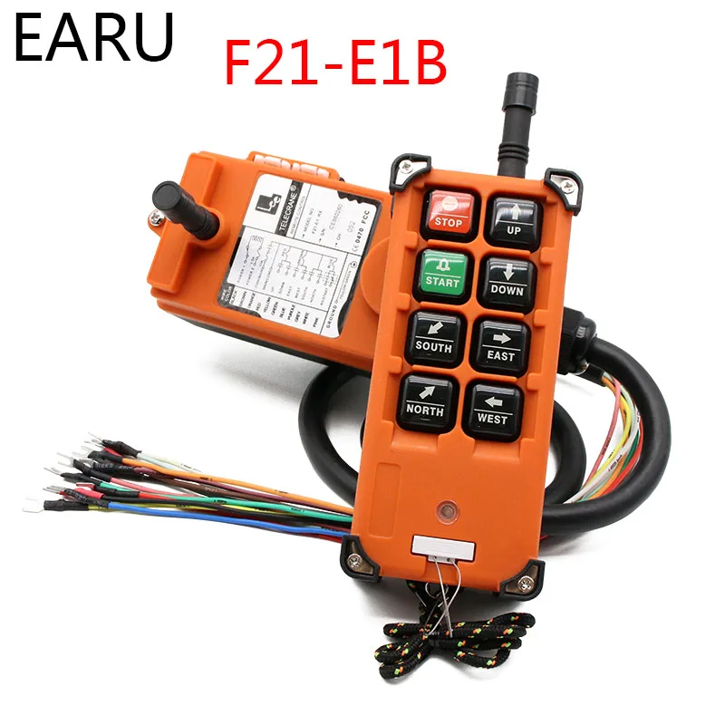 Wireless Industrial Remote Controller Switches Hoist Crane Control Lift Crane 1 Transmitter + 1 Rece