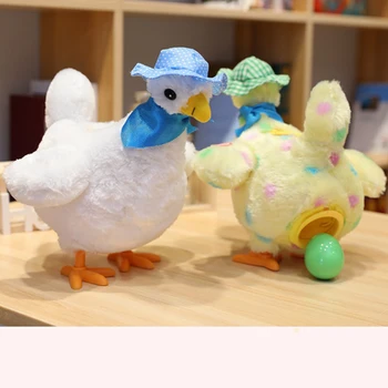 

Funny Party Game Egg Laying Chicken Toy For Kids Plush Hen Singing Dancing Lays Eggs Joke Electronic Toy Baby Birthday Gift