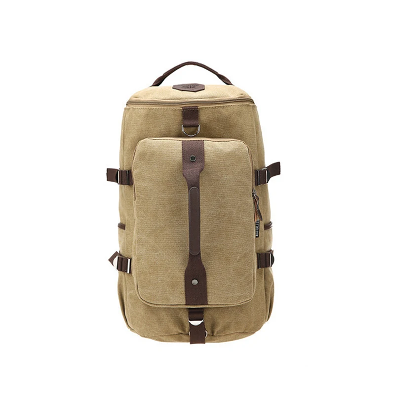 Canvas Bag Military Tactical Backpack Outdoor Sports Hiking Camping Multi-function Shoulder Bags Handbag Travel Back pack - Цвет: Khaki