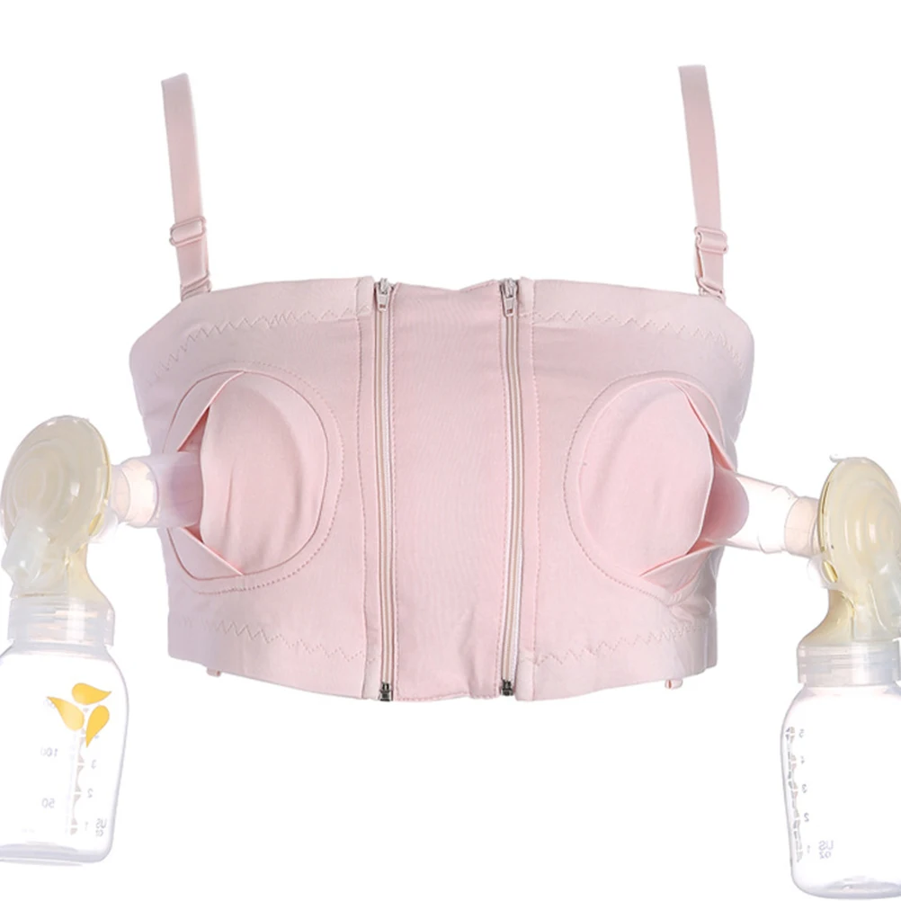 Breast Feeding Hands Free Double Pumping Bra Cotton Breastfeeding Bra