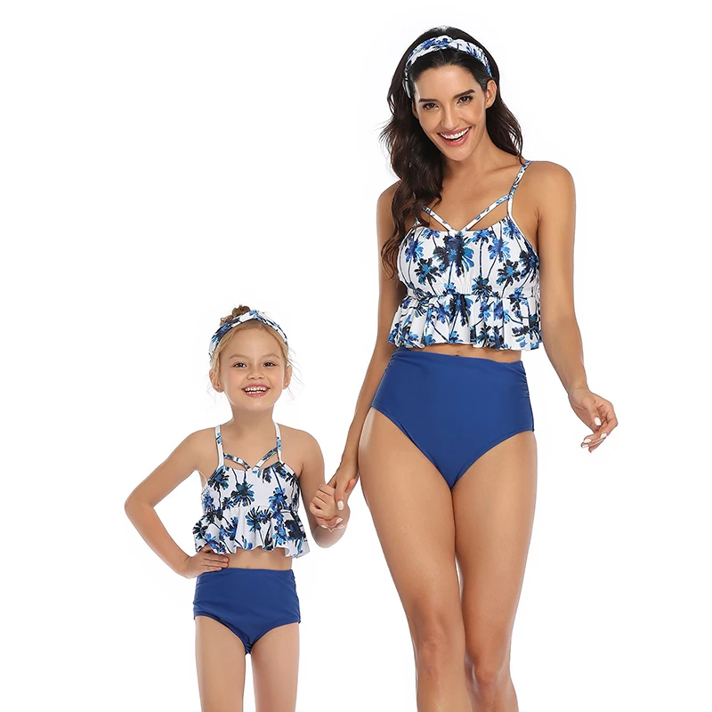

Beachwear Swimsuits Mommy and Me Clothes Mother Daughter Swimwear Family Matching Outfits Look Mum Mom and Baby Bikini Dresses