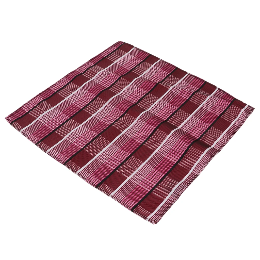 Cotton Plaid Men Handkerchief Square Decorative Suits Grid Hanky 25x25cm Perfect gift for gentlemen, grandfathers, fathers, dads