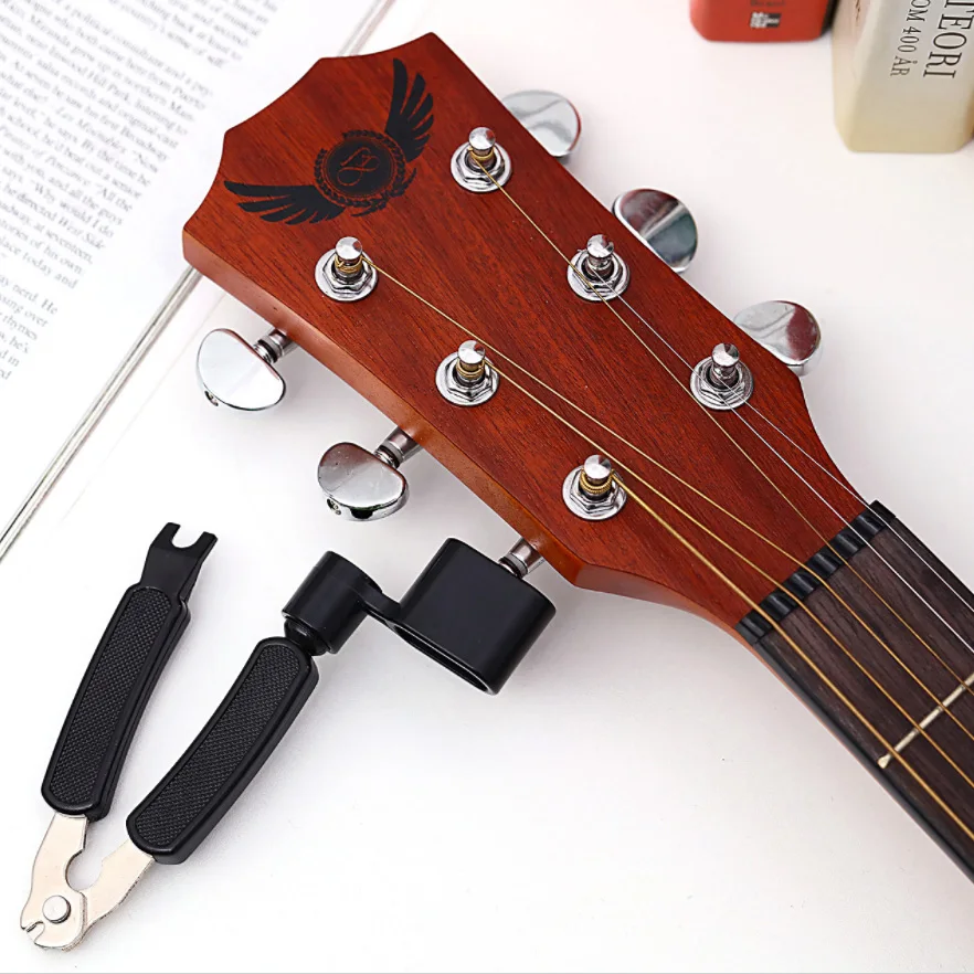 Приспособление для натягивания гитарных струн и резак Все-в-1 инструмент-включает в себя машинки для стрижки, штыревой штифт, машинка для намотки струн для большинства гитар