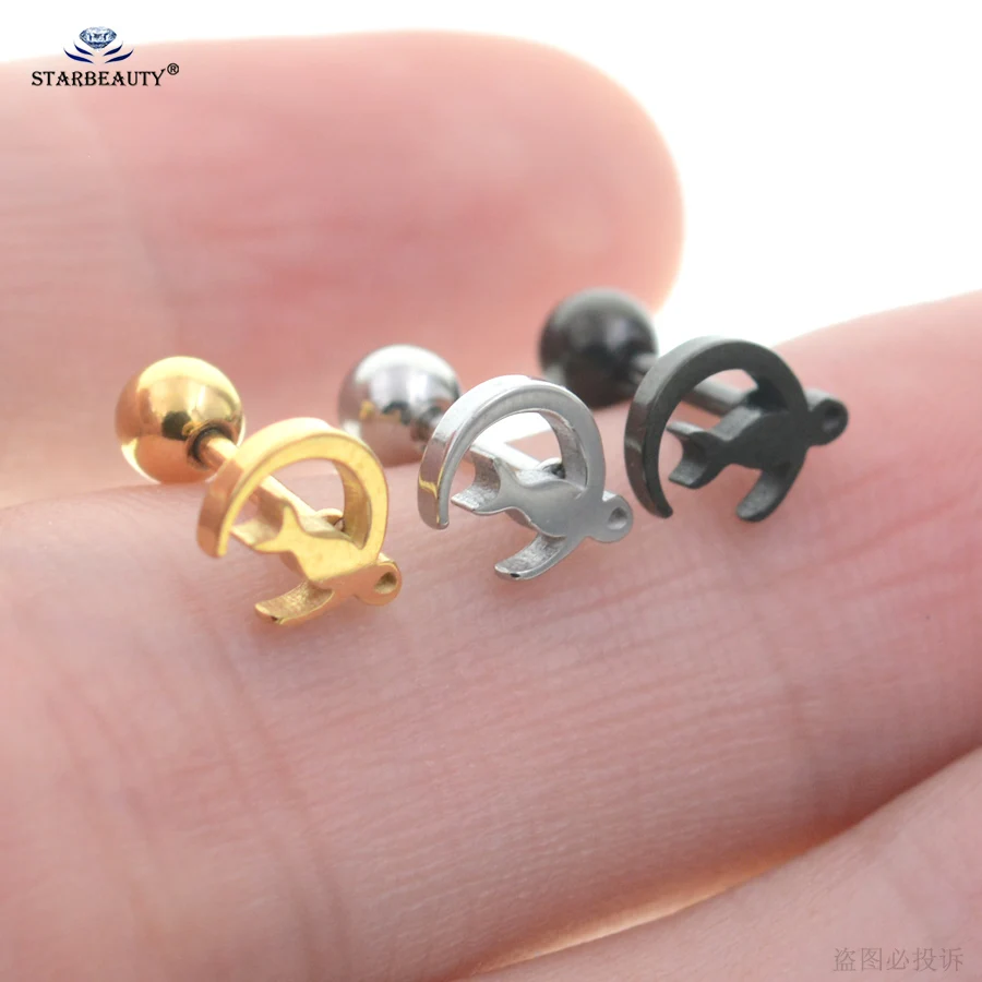 Серьги гвоздики Starbeauty 1 шт. серьги для пирсинга кошачьих хрящей в форме