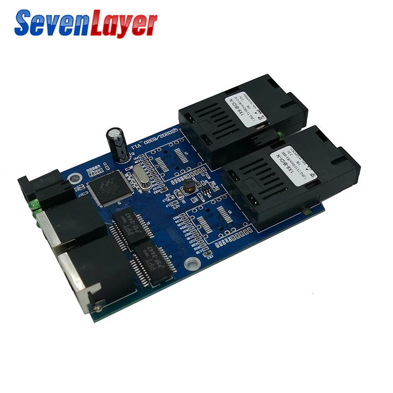 10/100/1000 м волоконный коммутатор 2 RJ45 UTP SC волоконно гигабитный оптический