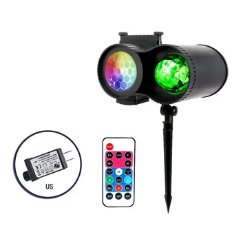 

Led Compound Eye Double Tube Christmas Water Pattern Projection Lamp Film Projection Lamp Snow Light Snowflake Projection