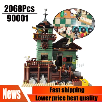 

Building Blocks 90001 The Old Fishing Store 2068pcs City Creator Street View MOC Model Compatible With 21310 Bricks Toys