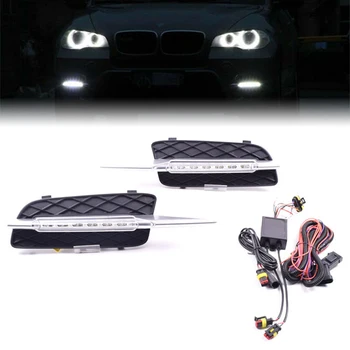 

Car Daytime Running Lights Bumper Driving LED Fog Light Lamp DRL For BMW E70 X5 2007 2008 2009 2010 2Pcs