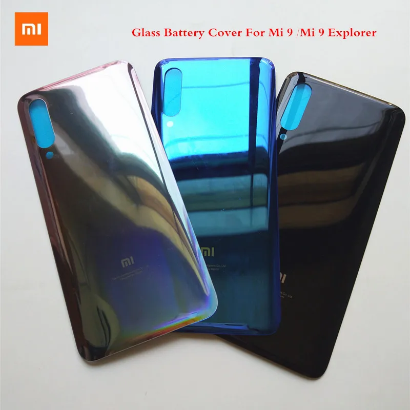 

Xiaomi mi 9 Explorer Housing Cover Original Glass Smooth skin Back Battery Cover Panel Rear Door Housing Case &logo for mi9