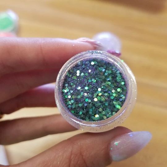 Голографический эффект блеск для ногтей Набор Блеск Гель Nailart лак для маникюра блестки тонкие акриловые 10 мл/банка блеск Пыль УФ для